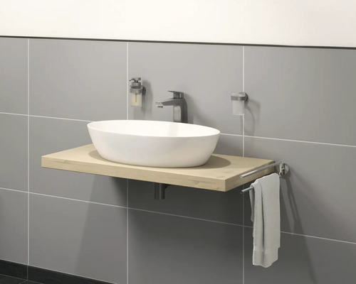Jungborn opzetwastafel KALEN 62,5 x 42 cm wit glanzend incl. keramische afvoerplug