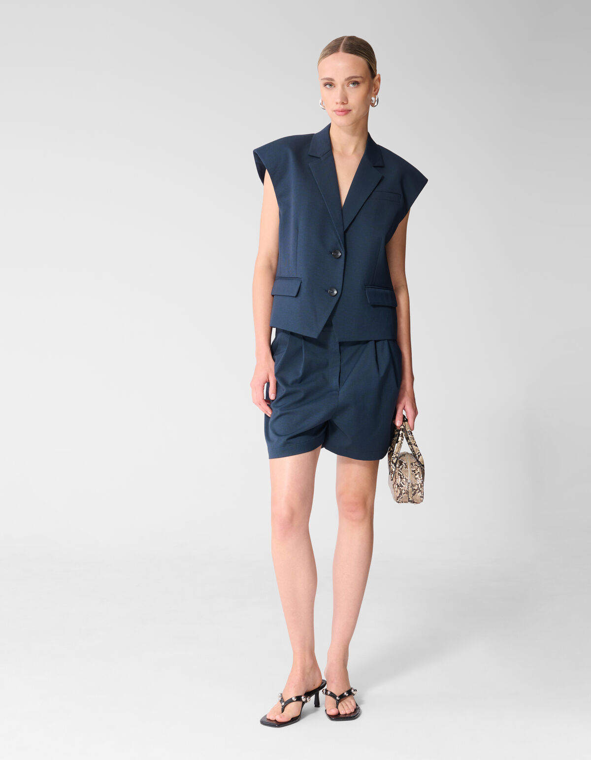 Ruiten Gilet Donkerblauw