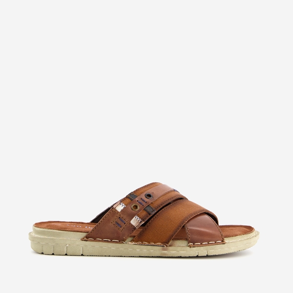 Van Beers leren heren slippers