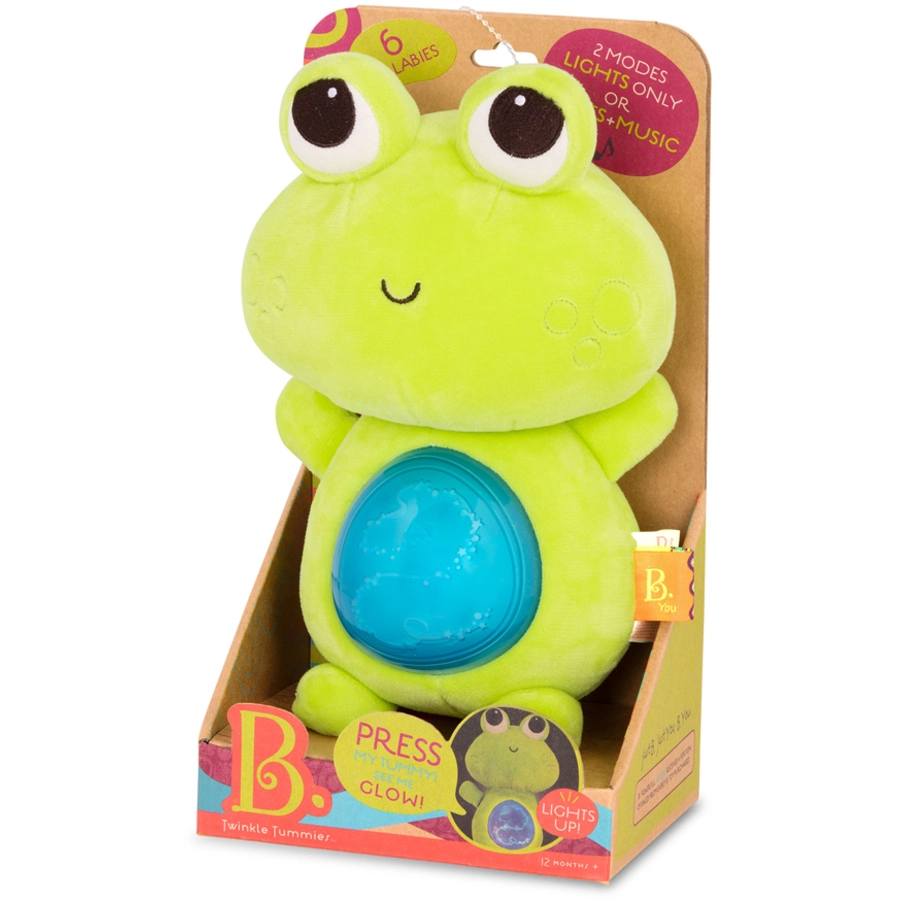 B.TOYS B. Twinkle Tummies - Frosch mit Licht und Sound Mehrfarbig
