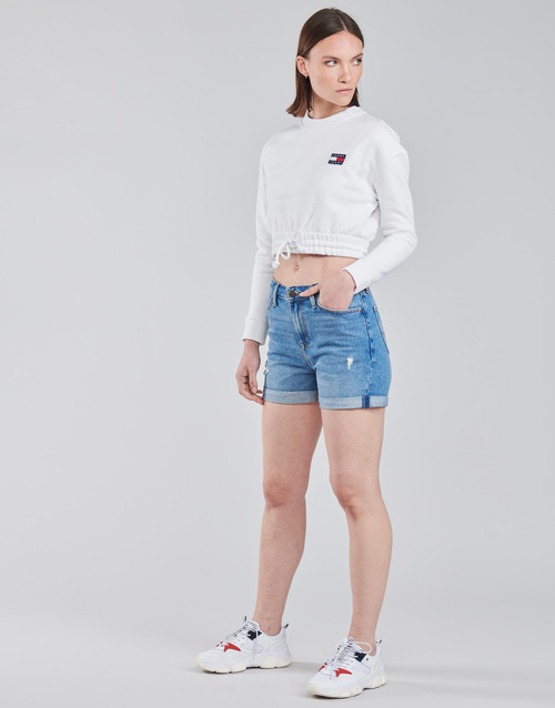 Tommy Jeans - TJW SUPER CROPPED BADGE CREW - Blanc