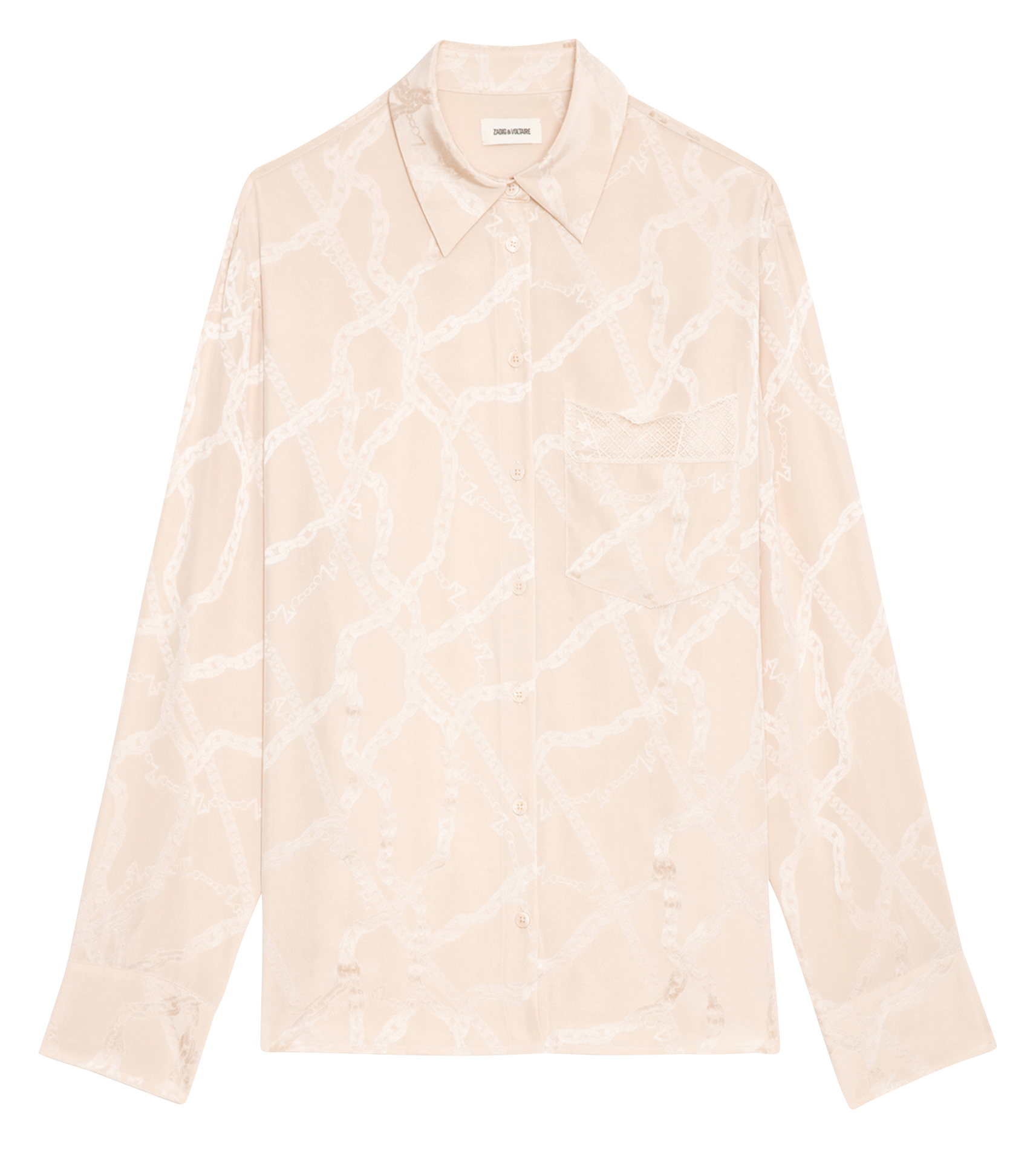 MORNING JAC - Chemise col classique en soie | Rose