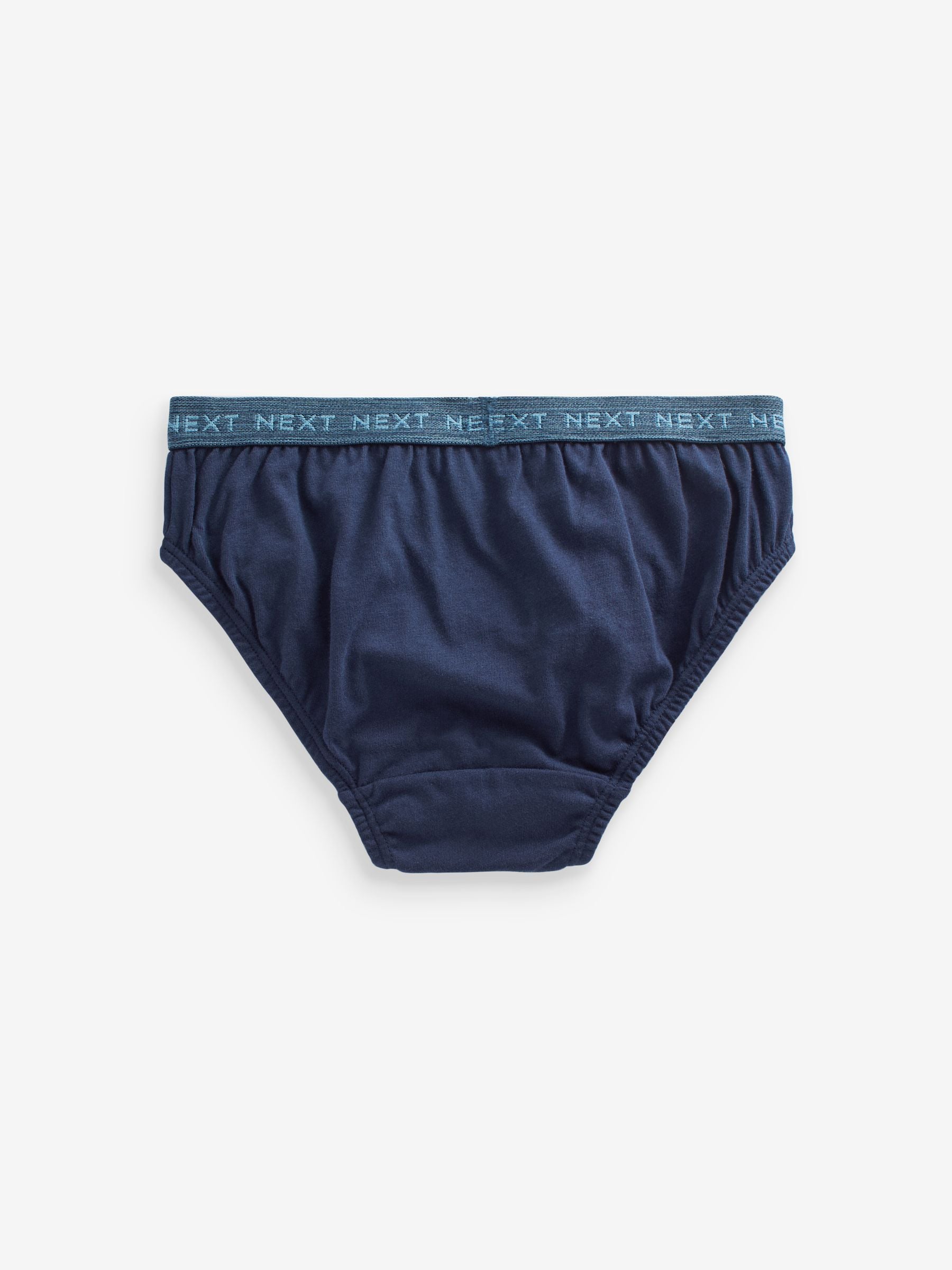 Blauw met jacquard tailleband - 100% katoenen slip verpakking van 5 (1,5 - 16 jr)