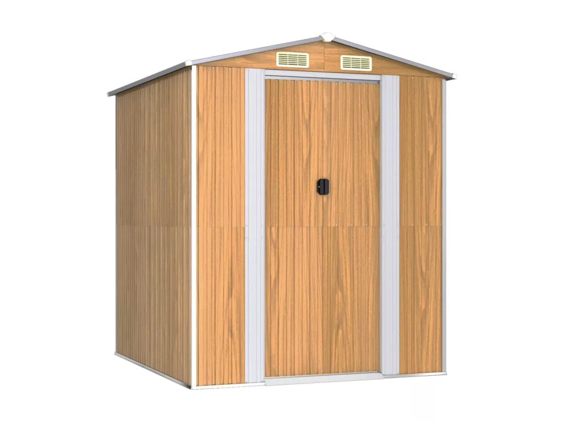 Abri de jardin Marron clair 192x191x223 Acier galvanisé