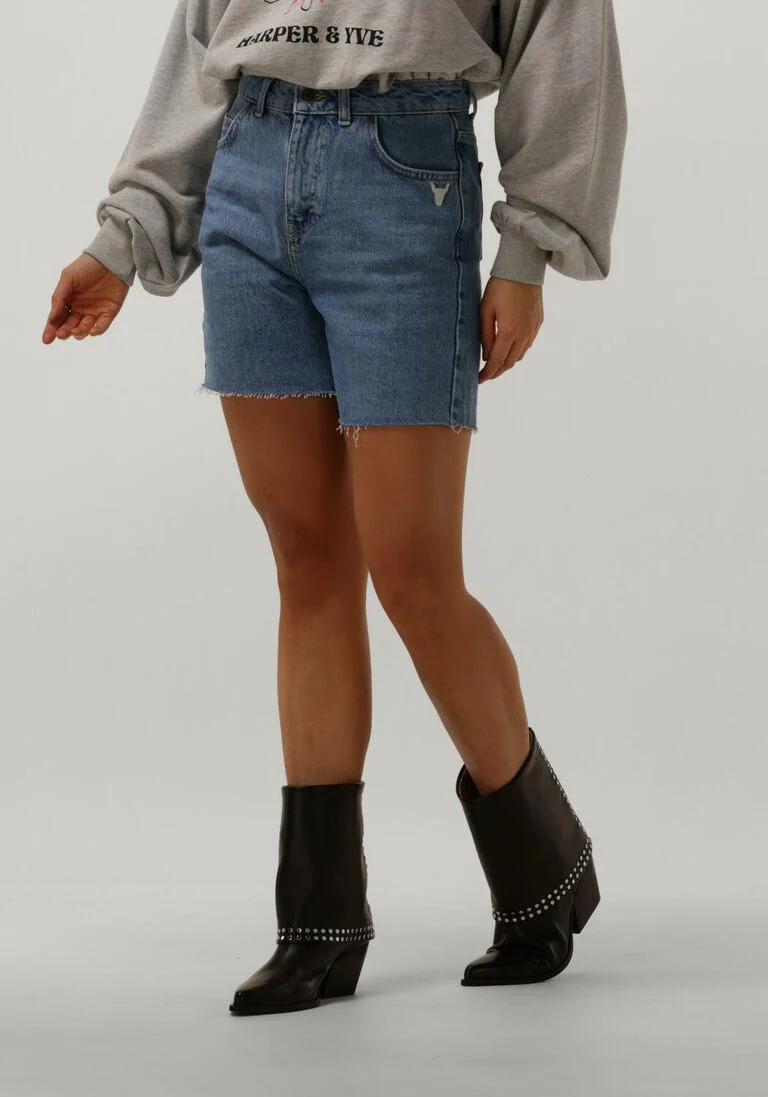 ALIX THE LABEL blauwe alix the label  ladies woven short