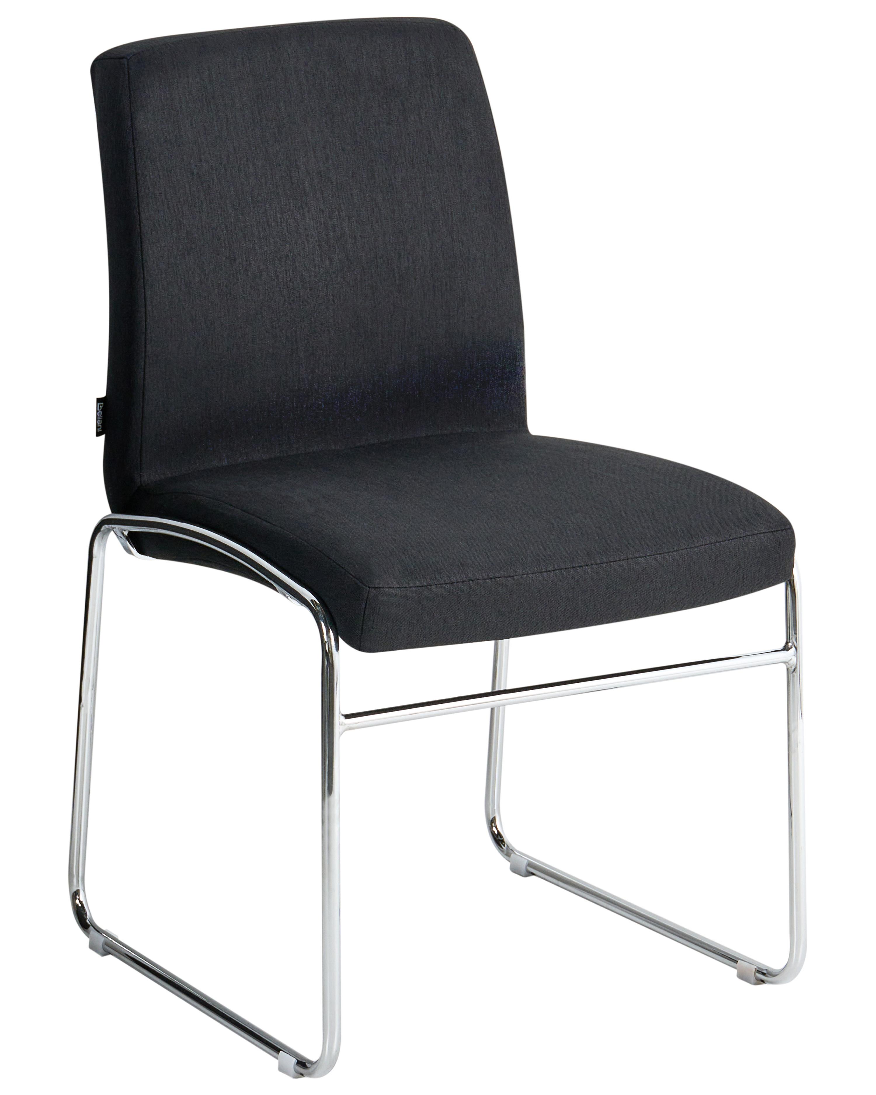 Set van 2 eetkamerstoelen LECCO Stof Zwart