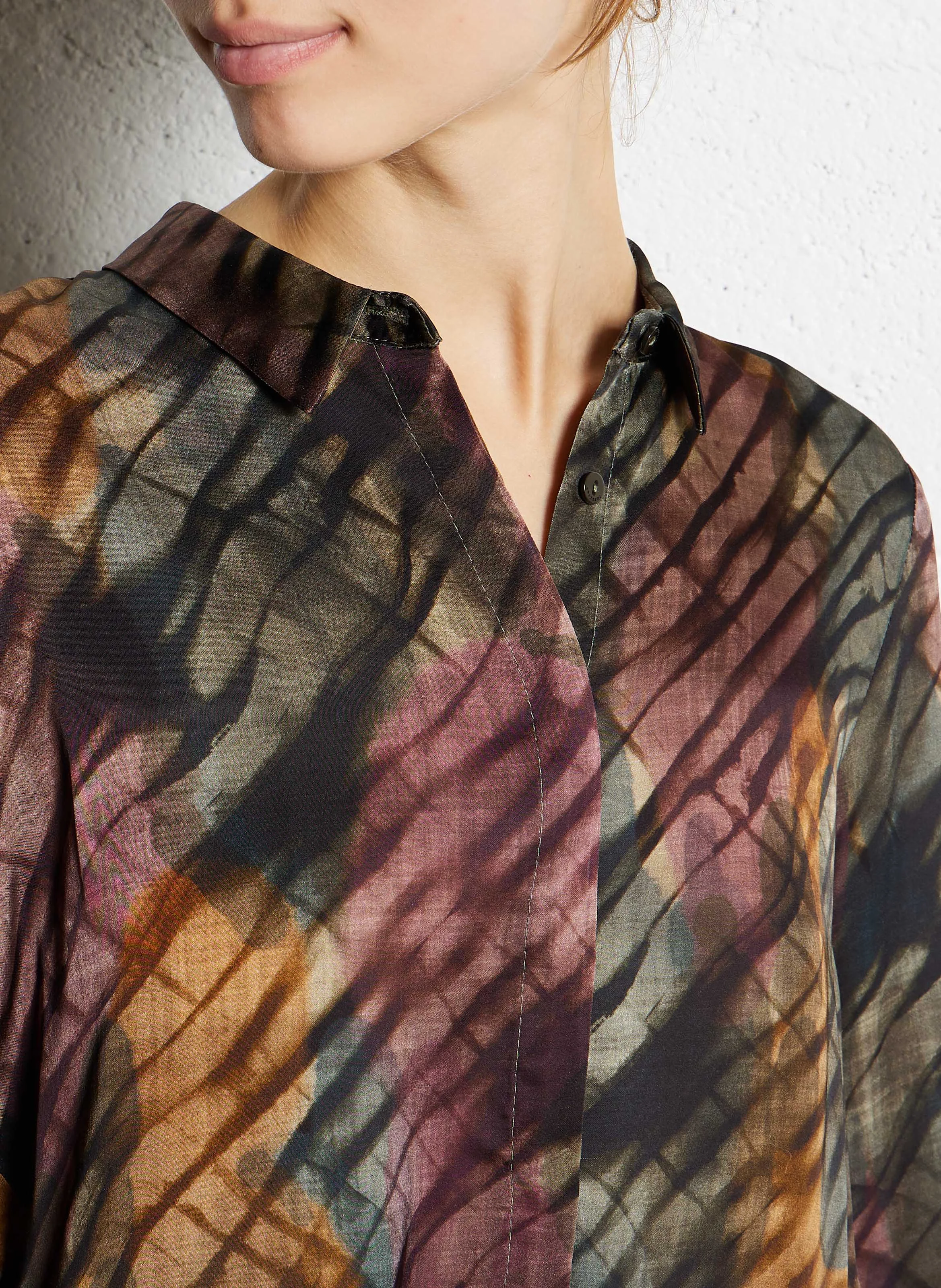 Chemise droite col classique | Multicolore
