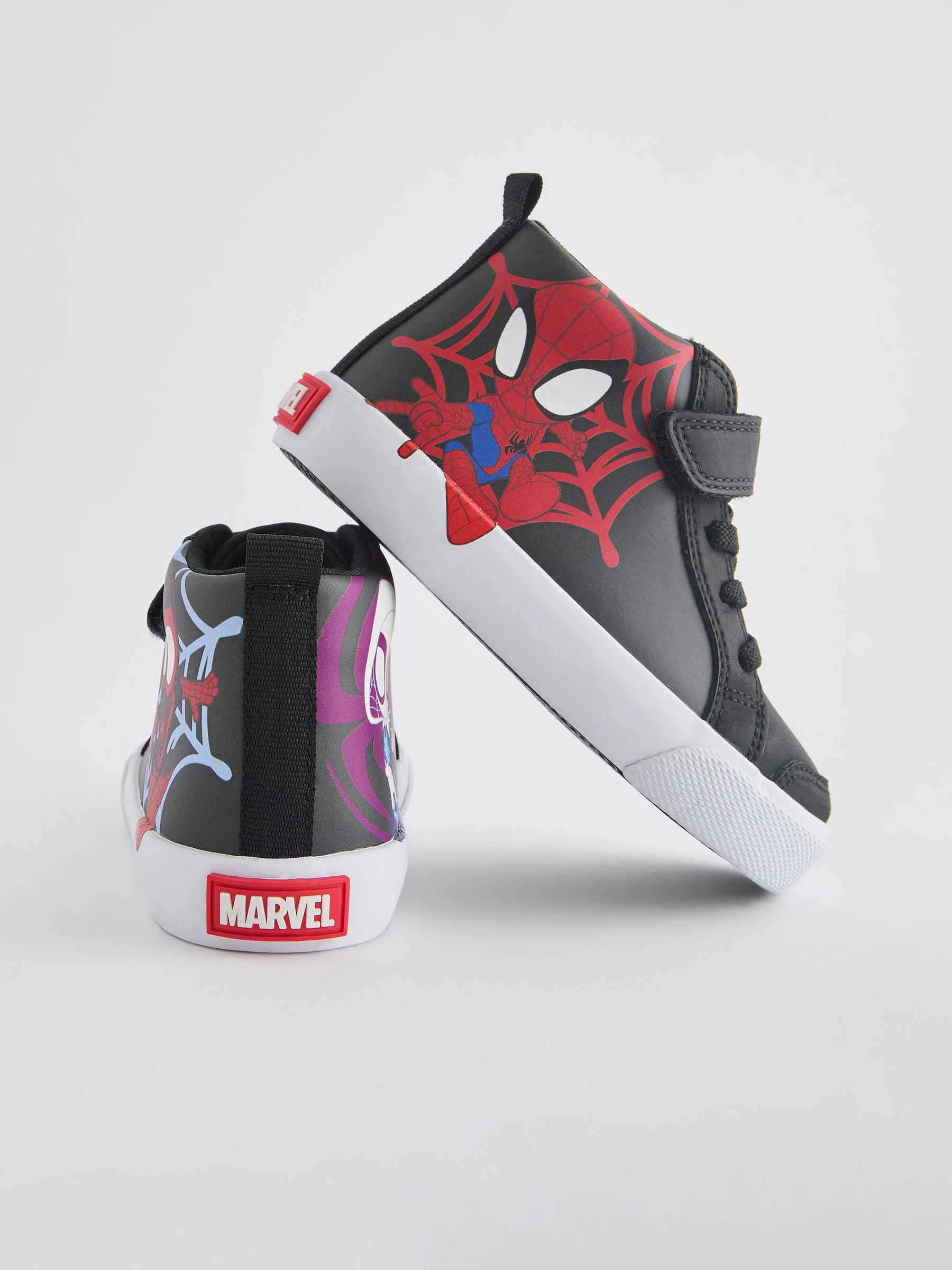 Zwart - Spidey And Friends laarzen met klittenbandsluiting en elastische veters