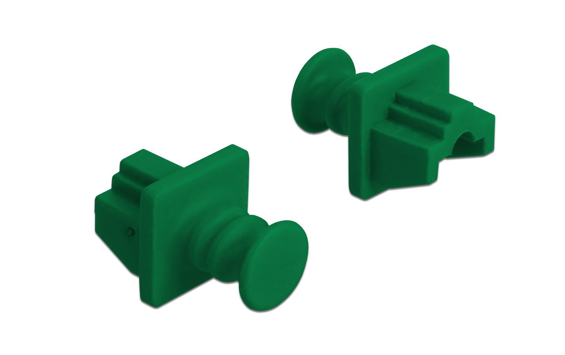 Blindstecker/Staubschutz RJ45 10 StückDelock Staubschutz für RJ45 Buchse 10 Stück grün