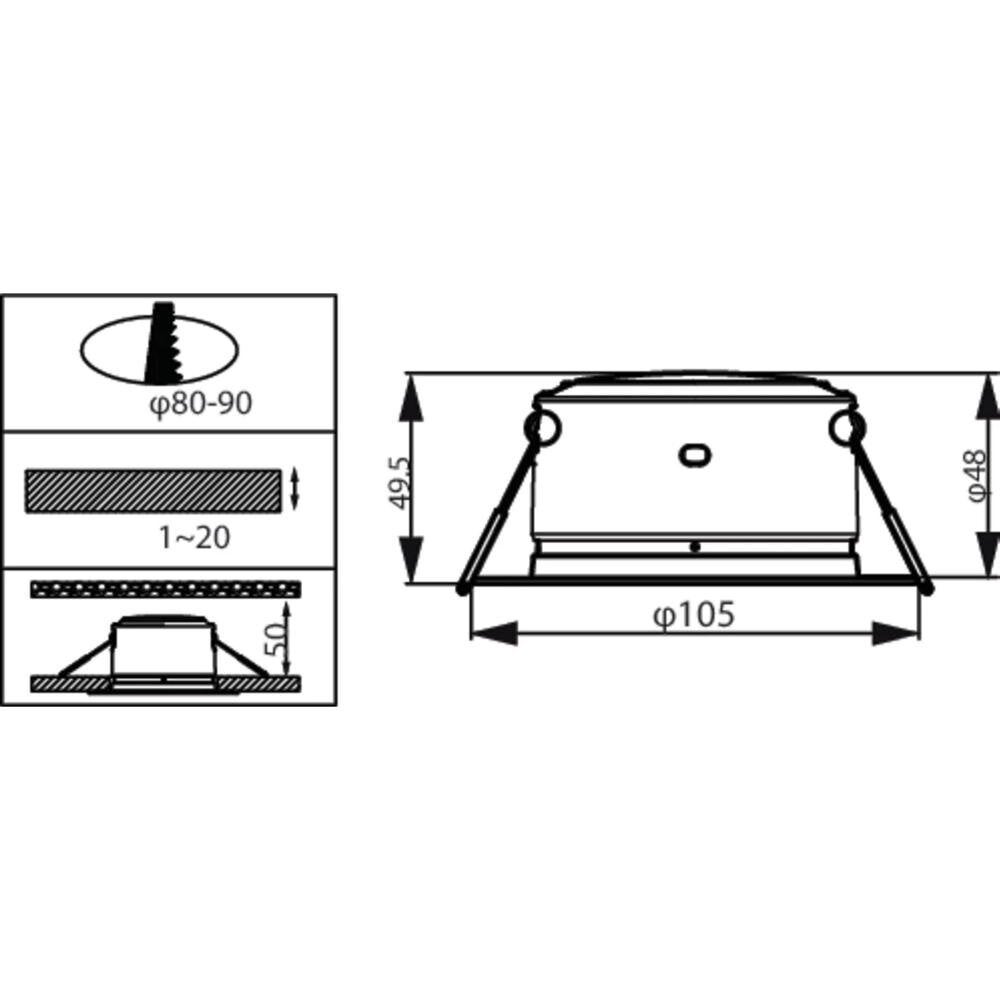 LED spot Diamond Cut in wit 2,2W 180lm 3000K