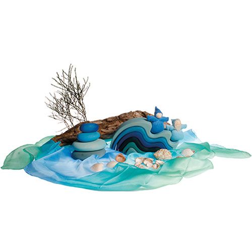 Grimm's stapelset kiezelstenen - blauw
