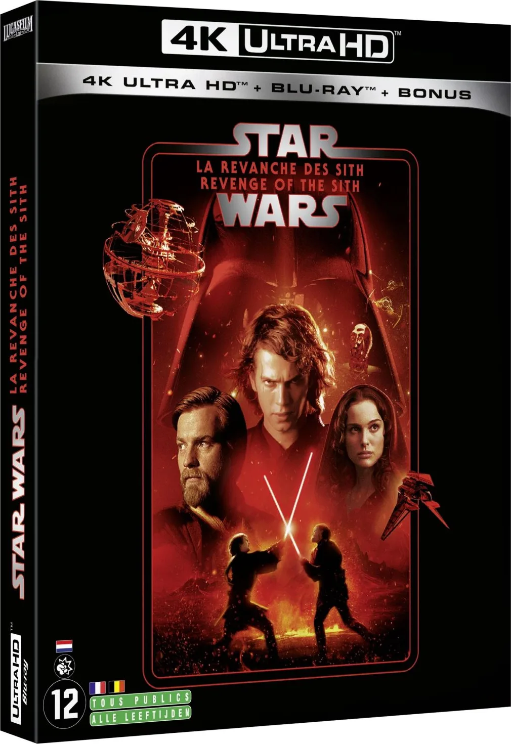Star Wars, épisode III : La Revanche des Sith (1 Blu-ray UHD 4K   1 Blu-ray   bonus) Disques Blu-ray films