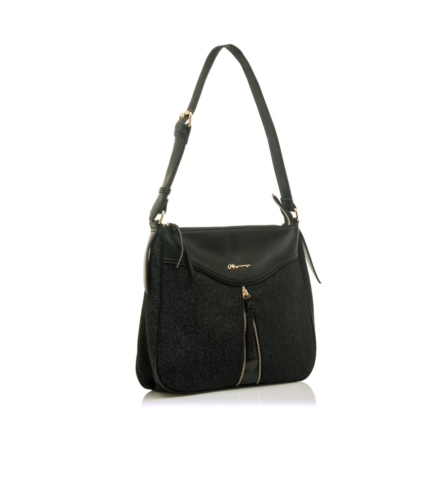 Bolsa de penas preta Mariamare