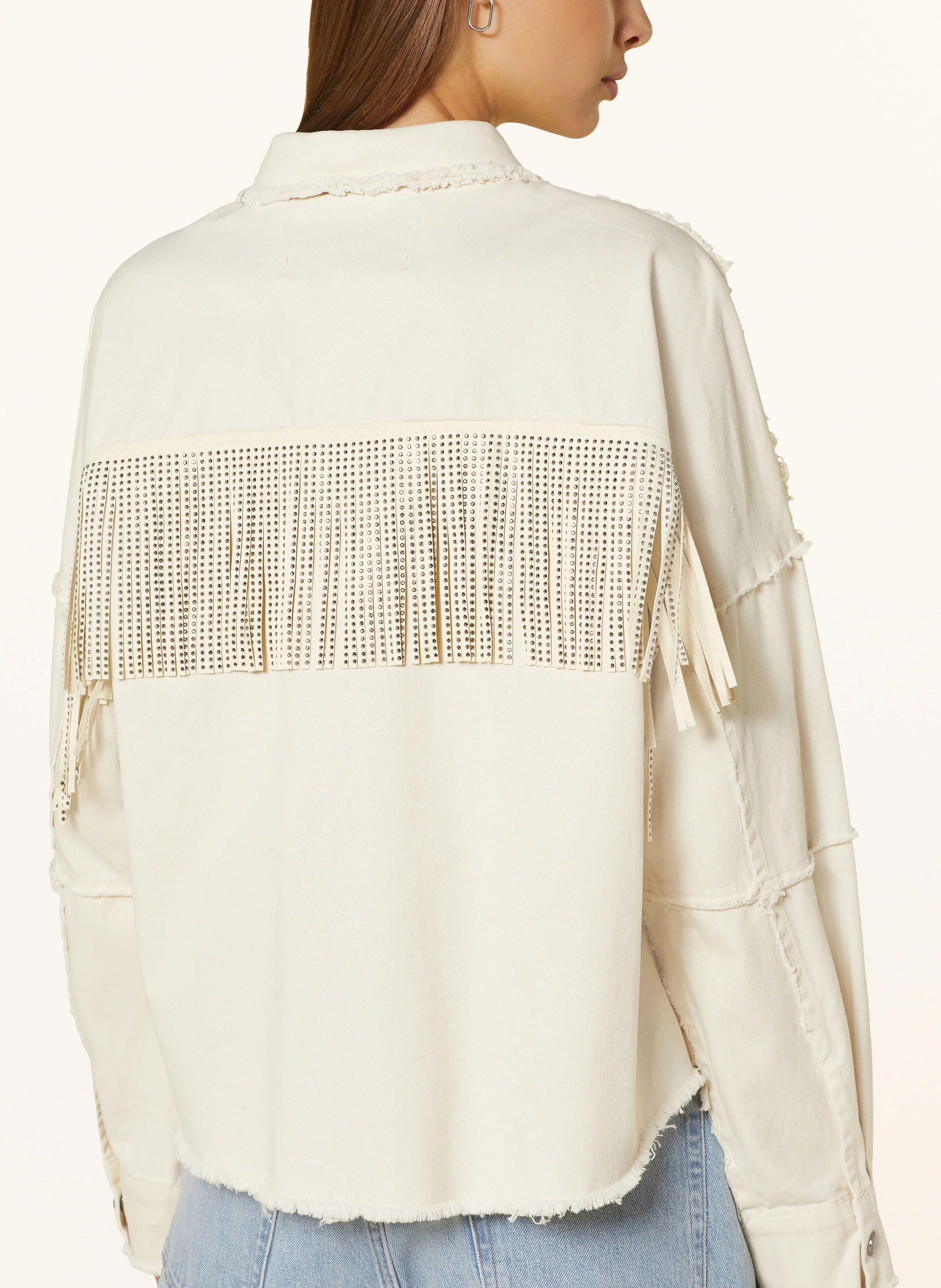 Y.A.S. Jeansblouson mit Schmucksteinen