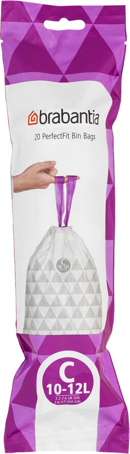 Brabantia Affaldspose 12 ltr. 20 stk. White