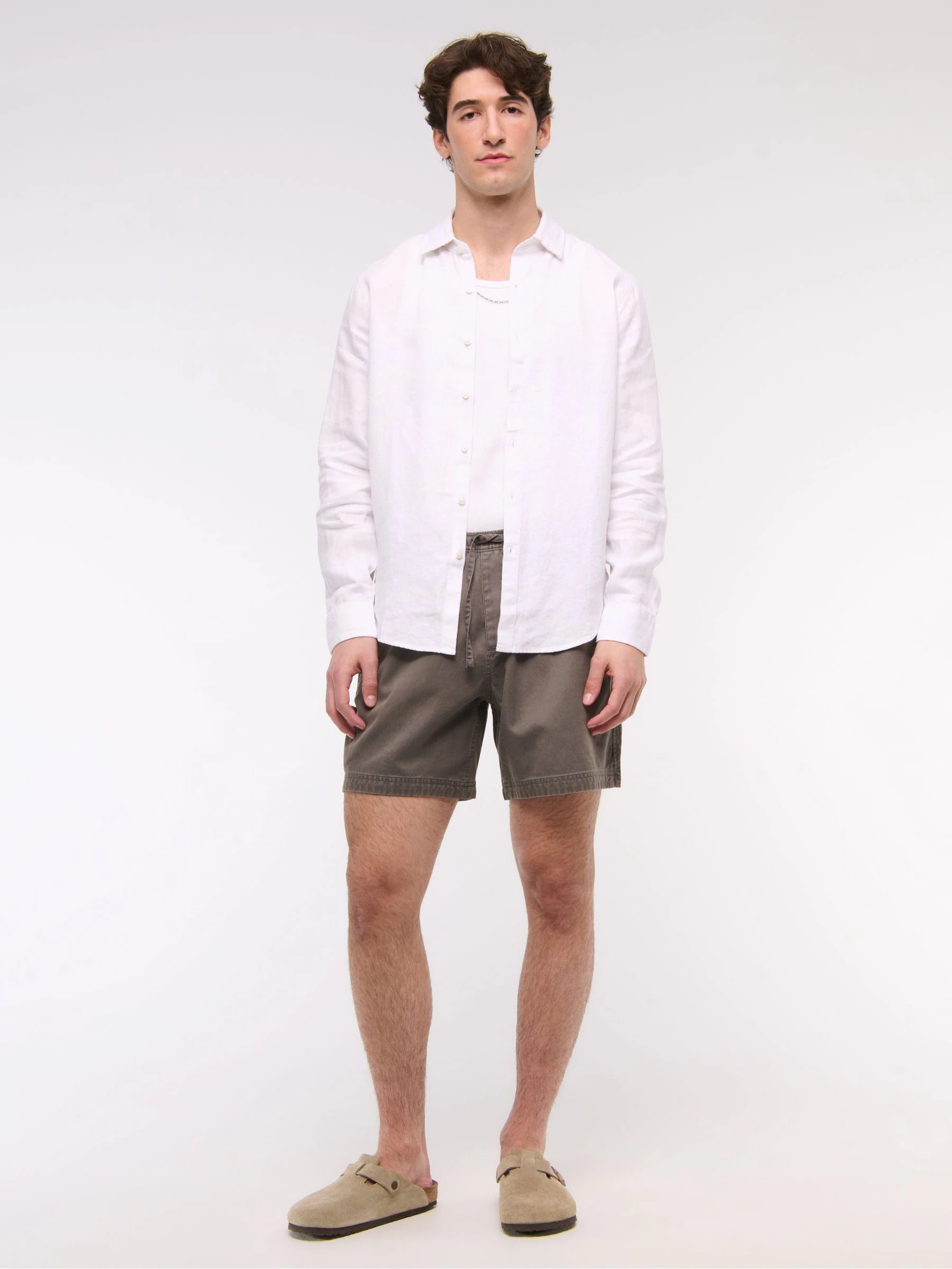 Abercrombie & Fitch Long Sleeve Linen Shirt