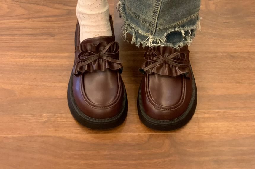 DURAC - Loafers met strik van imitatieleer