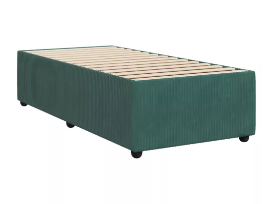 Sommier à lattes de lit avec matelas Vert foncé 90x190 cm