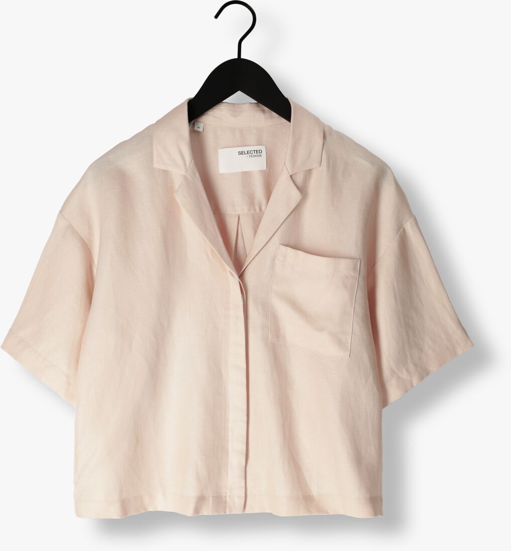 SELECTED FEMME gebroken wit selected femme blouse slflyra 2/4 boxy revers linen shirt