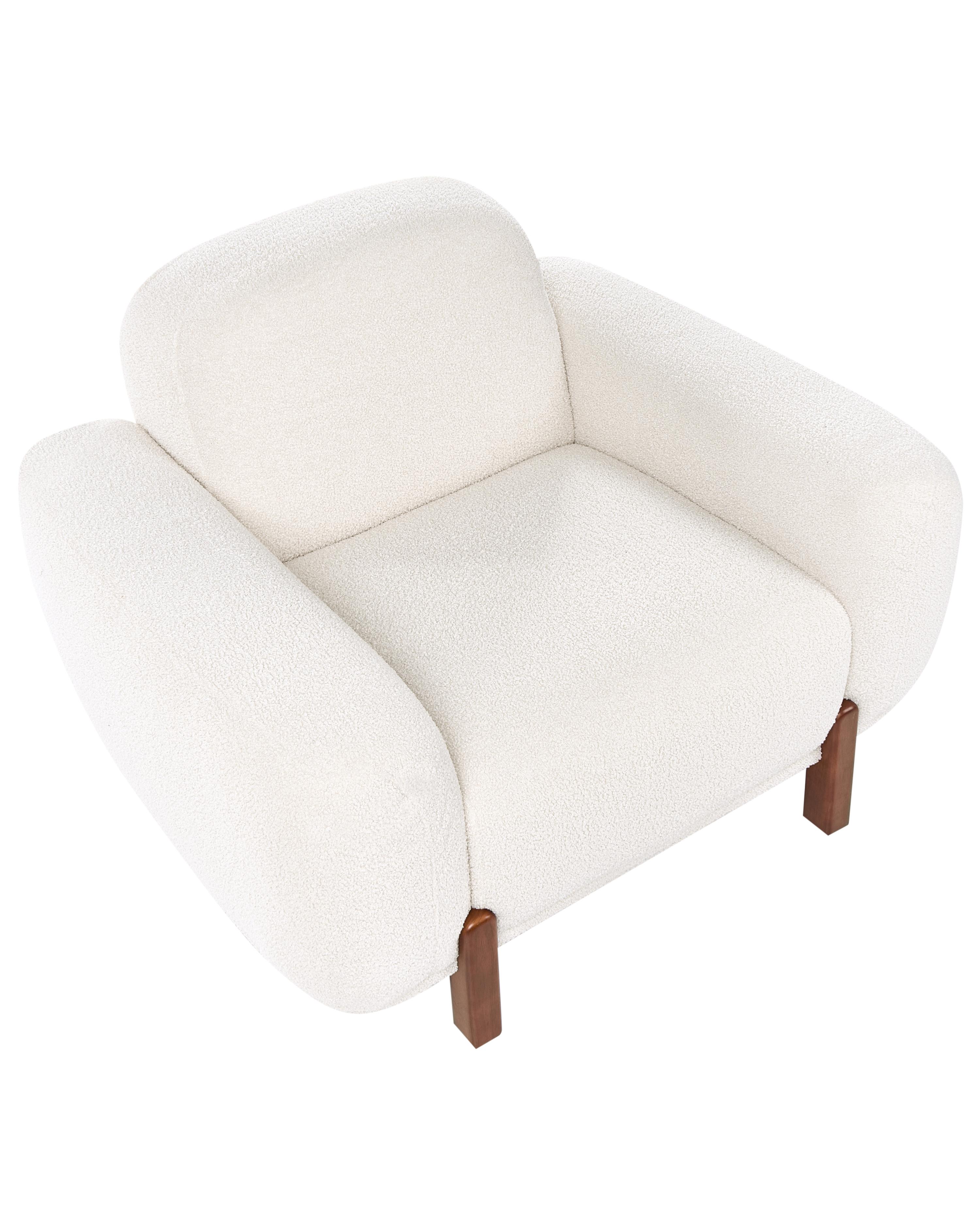 Fauteuil ODNES Bouclé Wit
