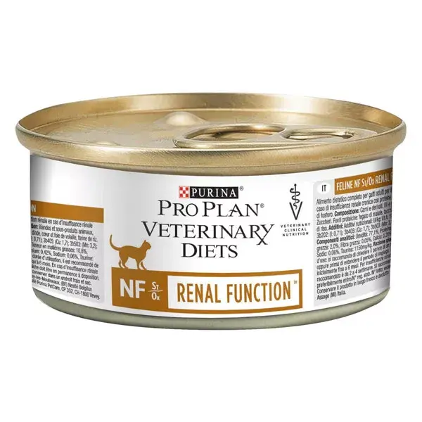Ração úmida para gatos Purina Pro Plan Veterinary Diets NF para função renal, 24 x 195g