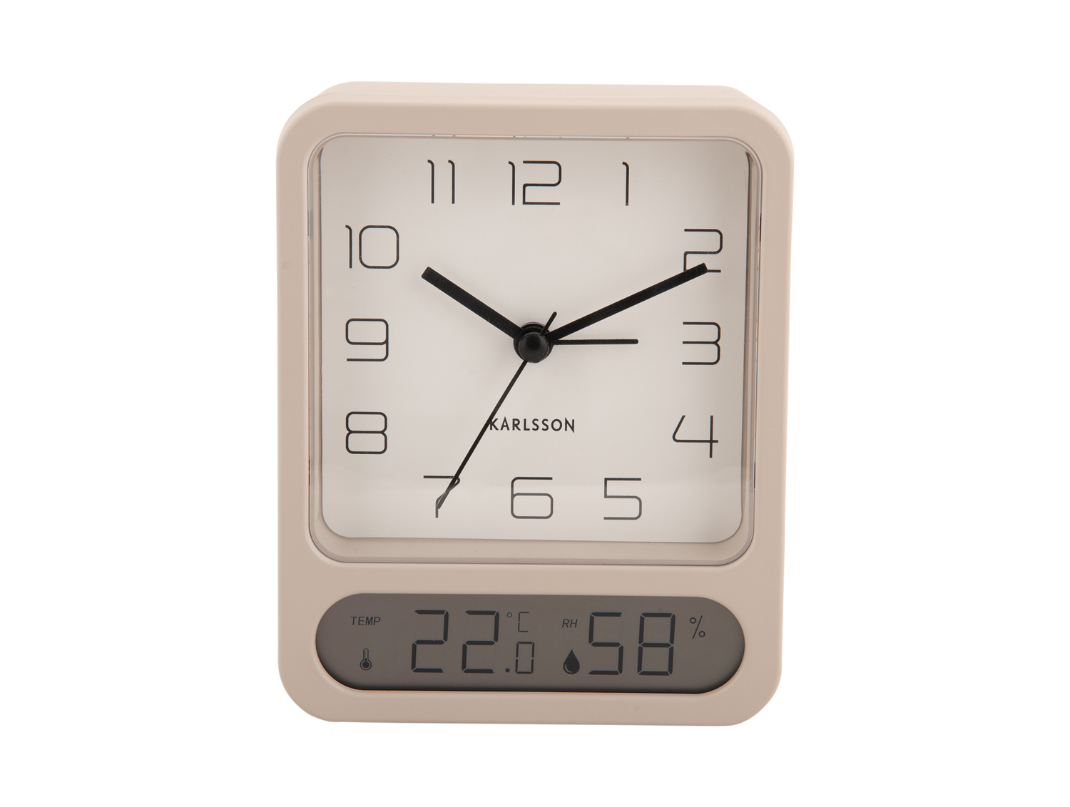 Alarm clock Duo matt warm grey