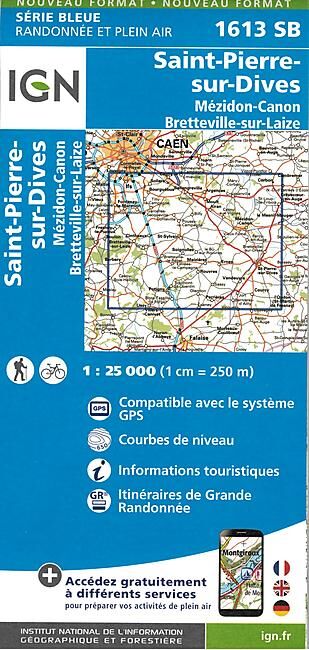 IGN - 1613 SB ST PIERRE SUR DIVES 1 25 000