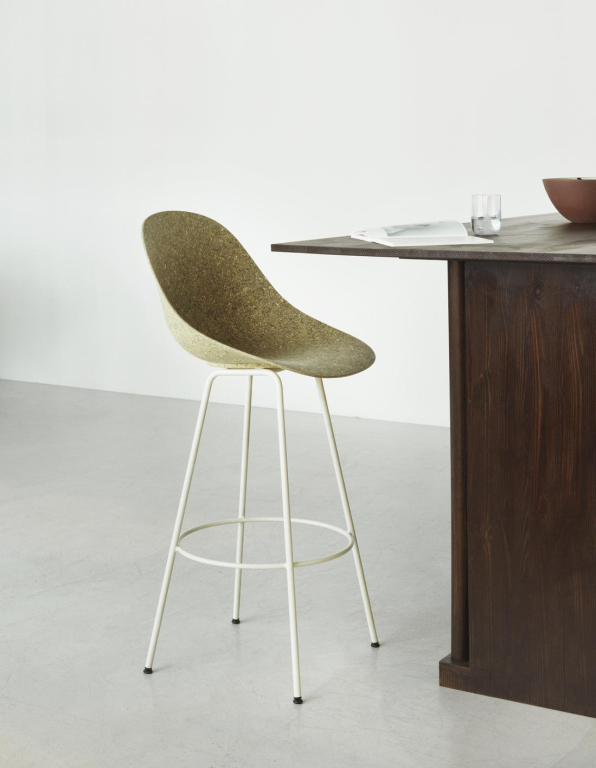 Normann Copenhagen Mat Bar Chair barkruk 75cm Hemp Cream Steel