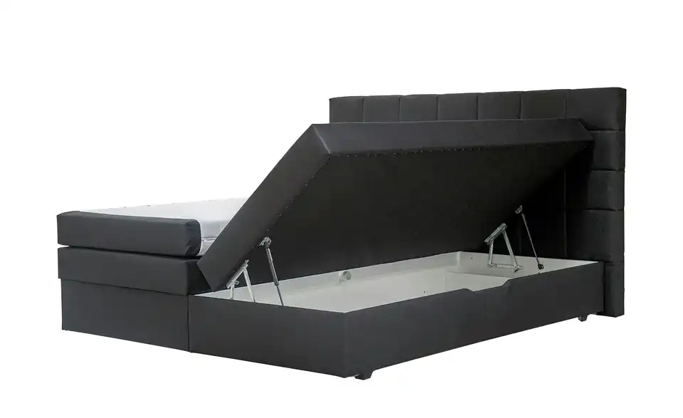 Boxspringbett Vito Dunkelgrau ohne Fußteil