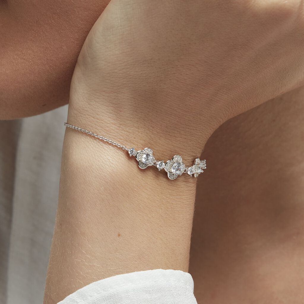 Bracelet Edyta Argent Blanc Oxyde De Zirconium
