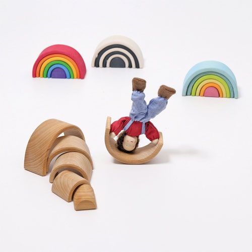 Grimm's regenboog stapeltoren naturel - 6 bogen 10,5 cm