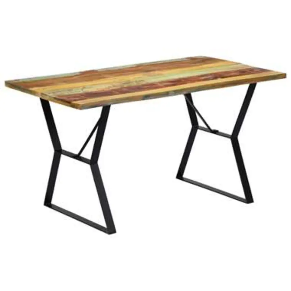 vidaXL - Eettafel - Multikleur - Hout - 140 x 80 x 76 cm