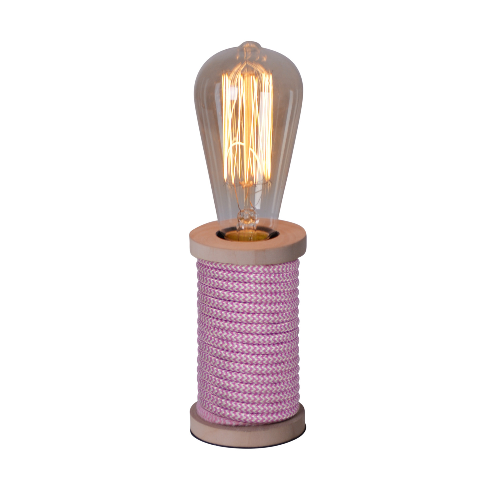 Tischleuchte MAX - pink-weiß - 12 cm hoch