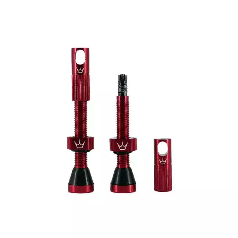 PEATY Valves Tubeless Peatys CNC 42mm rouge