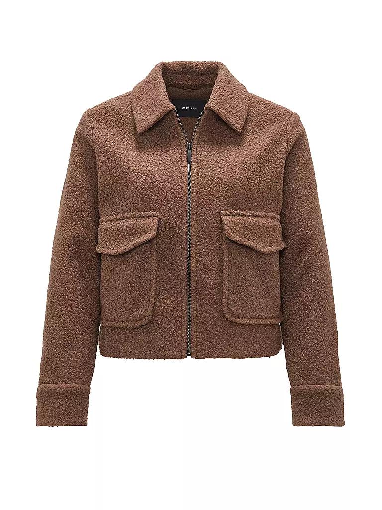 OPUS Jacke in Felloptik HOLMA braun