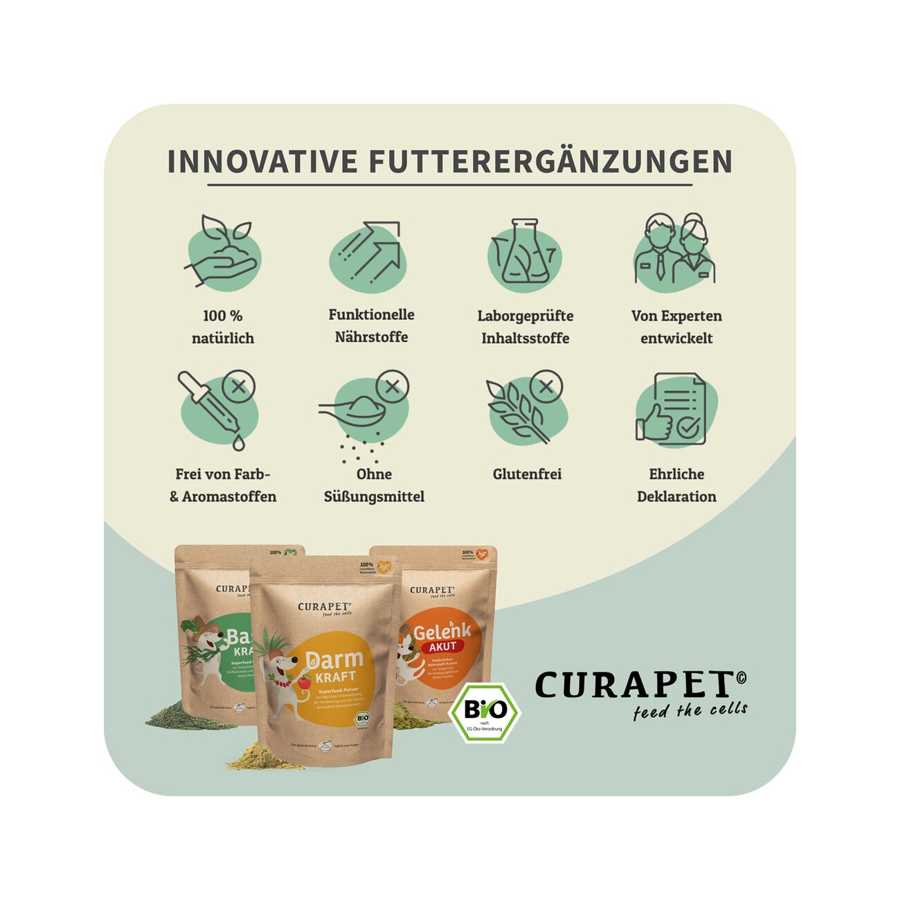 CURAPET Bio Immunpulver mit natürlichem Vitamin C - ImmunKraft 200g