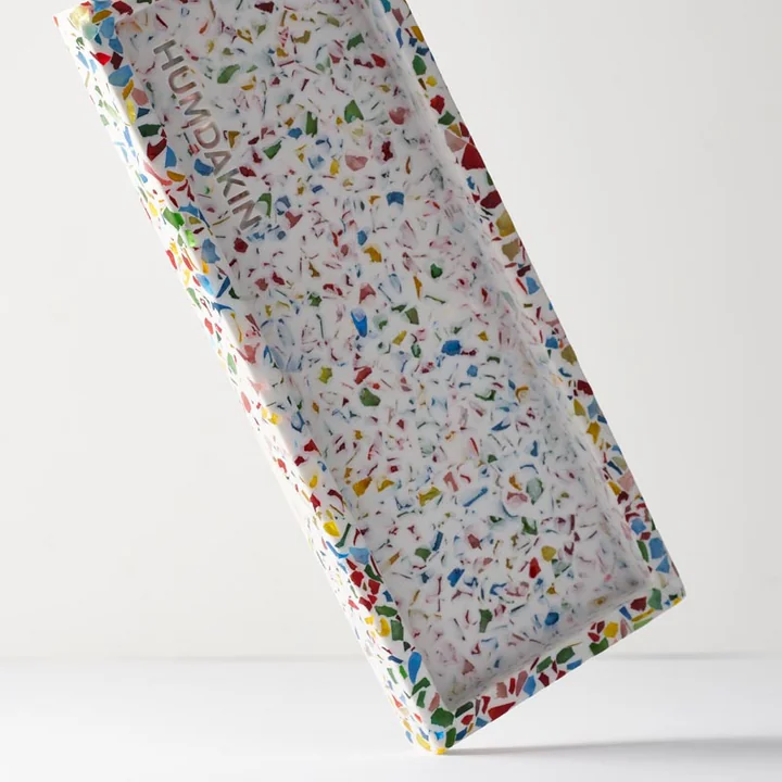 Humdakin - Terrazzo Tablett, 10 x 25 cm, rainbow