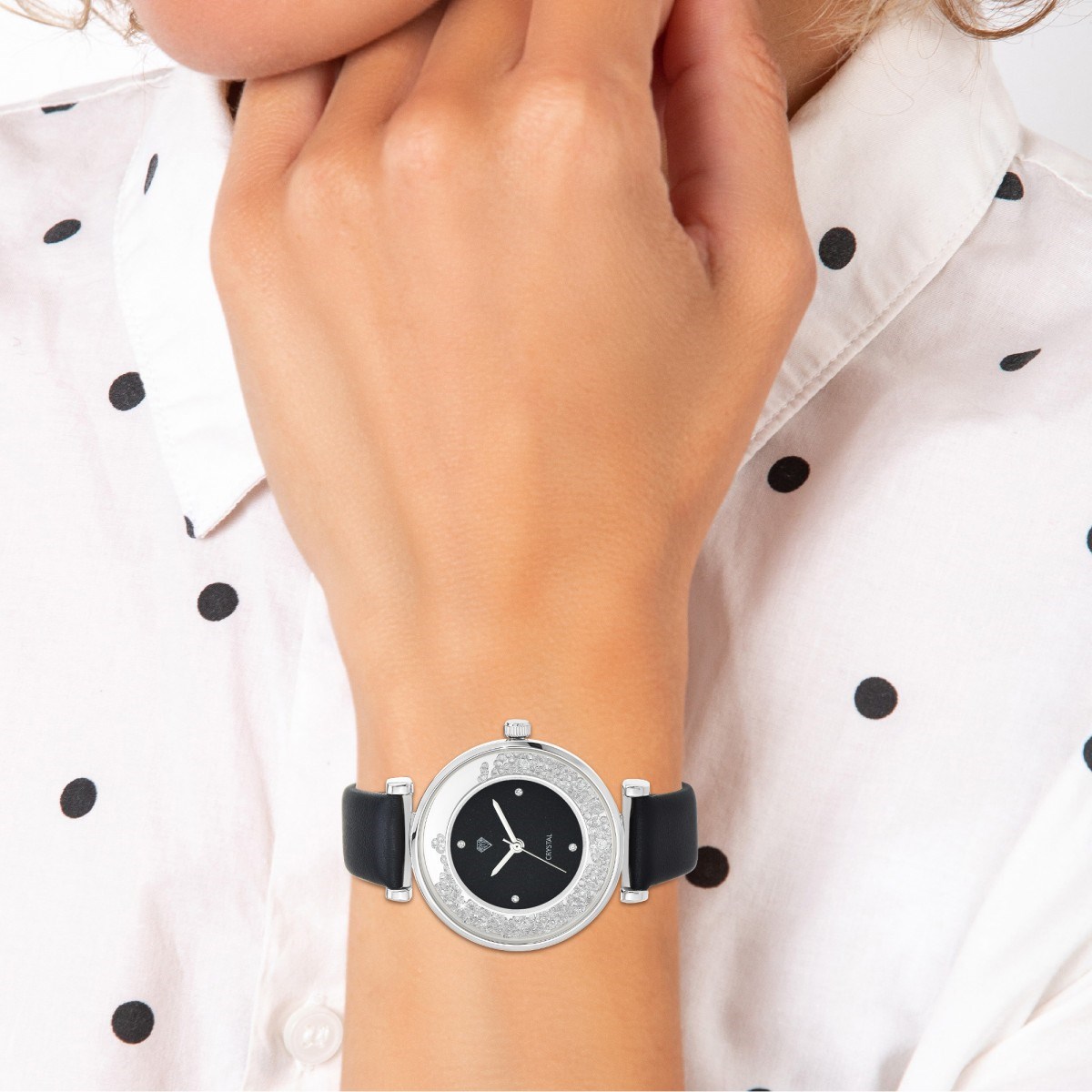 Montre Helèna élégante ornée de Cristaux scintillants