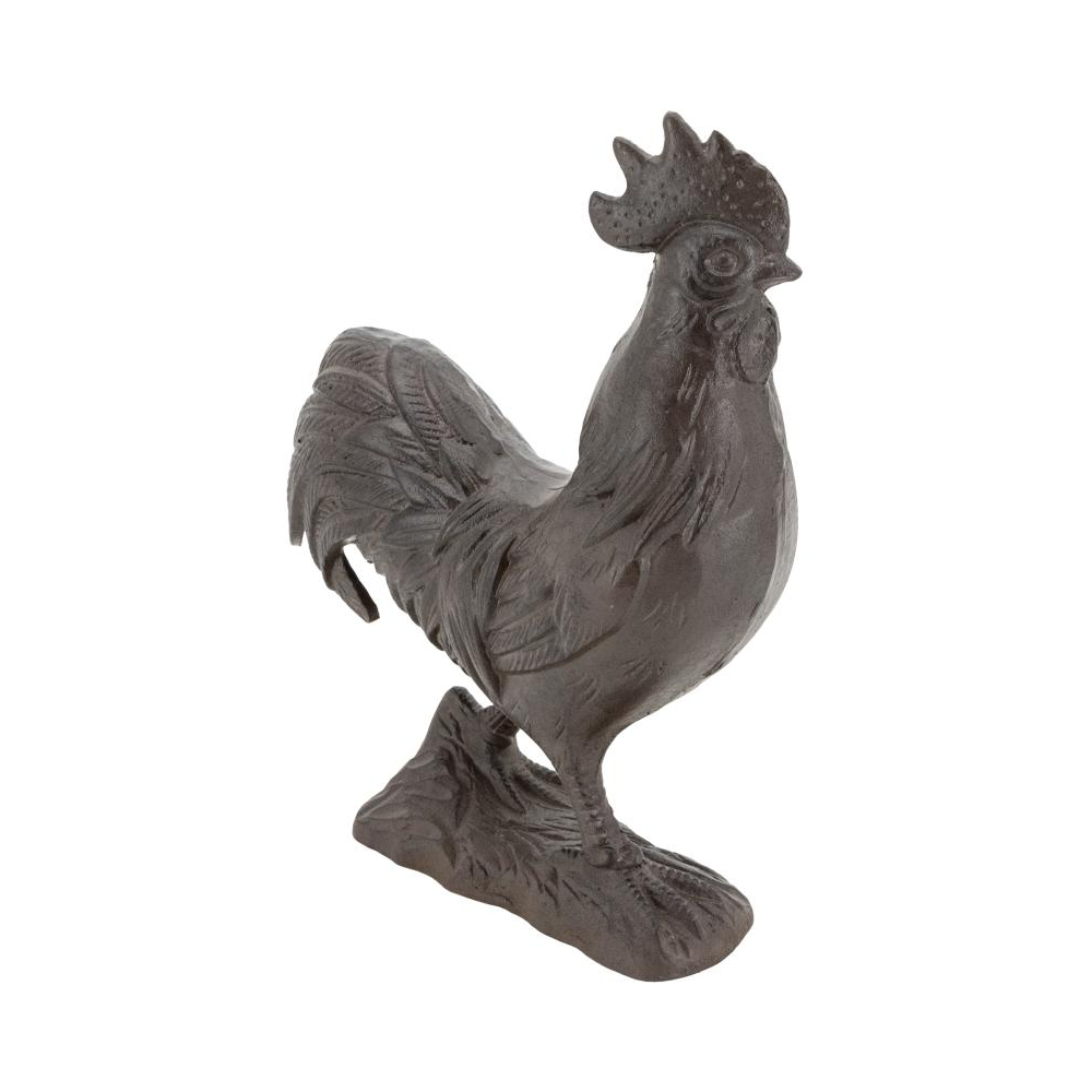 Coq en fonte marron