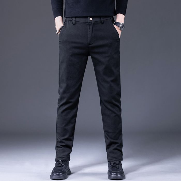Nataro - Mid Rise Plain Slim Fit Broek