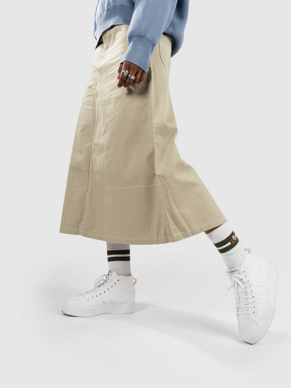 Vans Codey Long Flare Utility Skirt elm