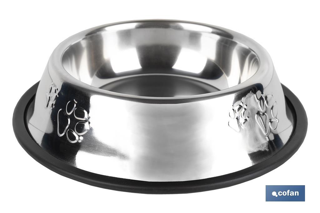 Comedouro e bebedouro para animais de estimação | Fabricado em aço inoxidável | Capacidade: 2240 ml