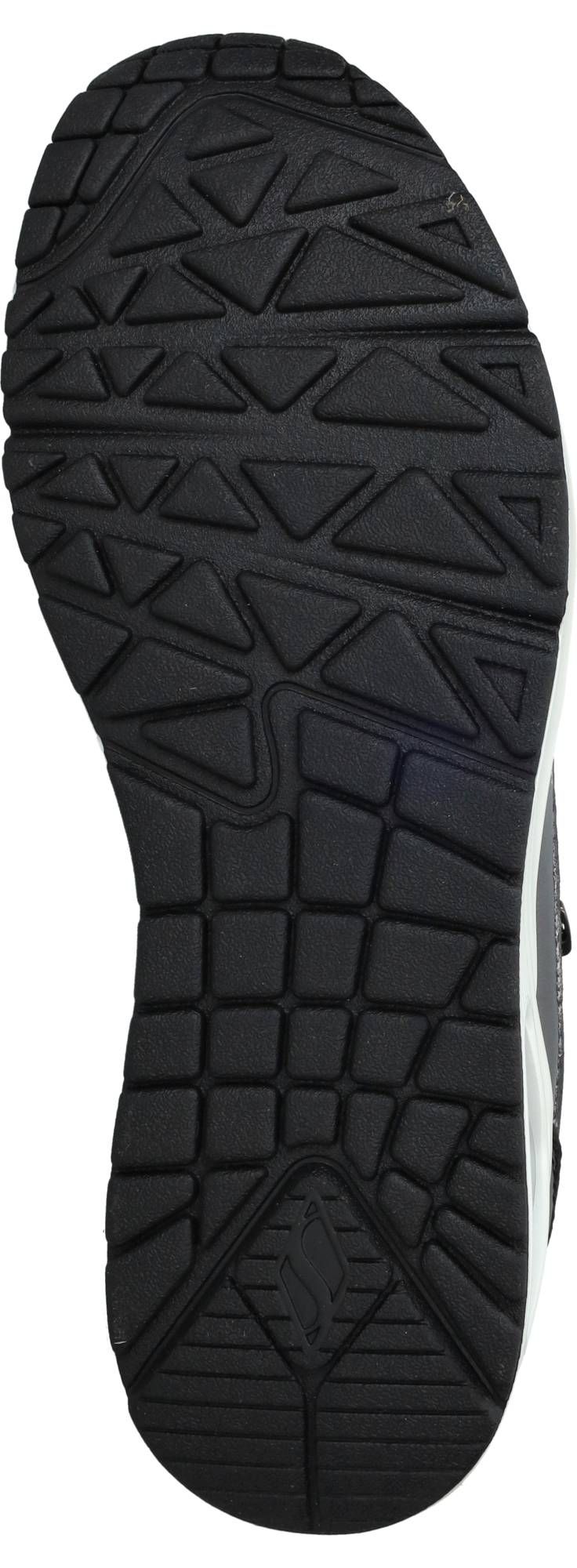 Skechers Uno Metallic Sliders Sneakers Zwart Dames