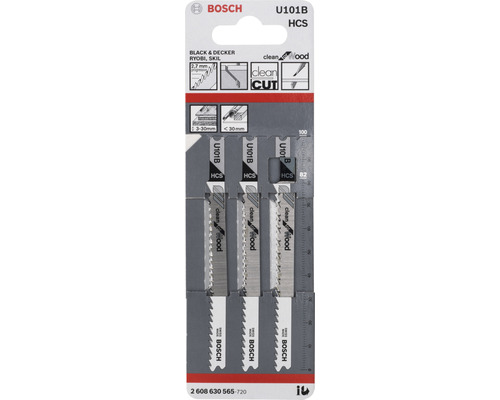 Decoupeerzaagblad Bosch U 101 B, verpakking van 3