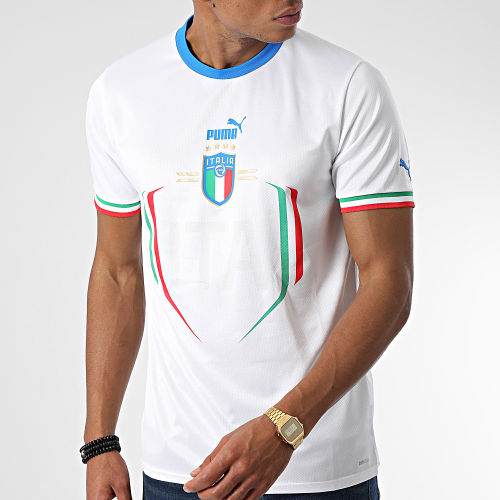 Maillot De Foot FIGC Away Replica 765650 Blanc Doré