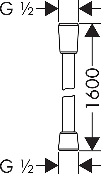 Flexible de douche Isiflex 1,6 m aspect doré poli