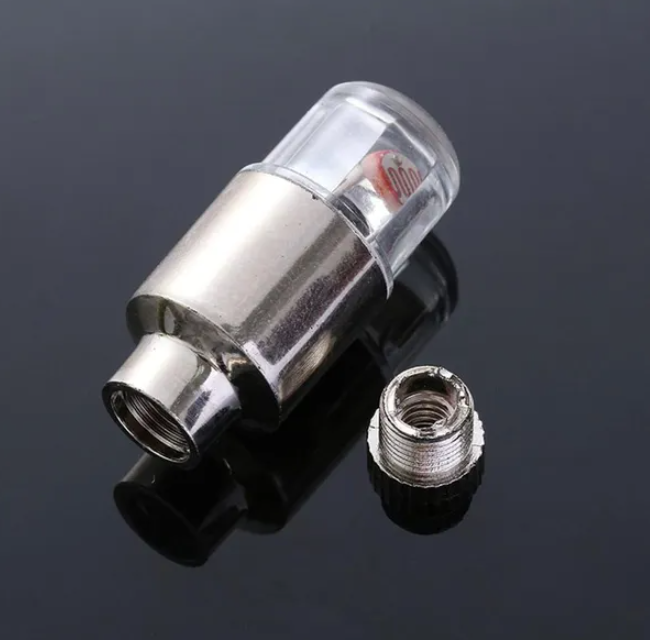 (2er Set) LED Ventilkappen Tuning Felgen Beleuchtung für Velo / Motorrad / Auto (inkl. LR54 Batterien) - Bunt