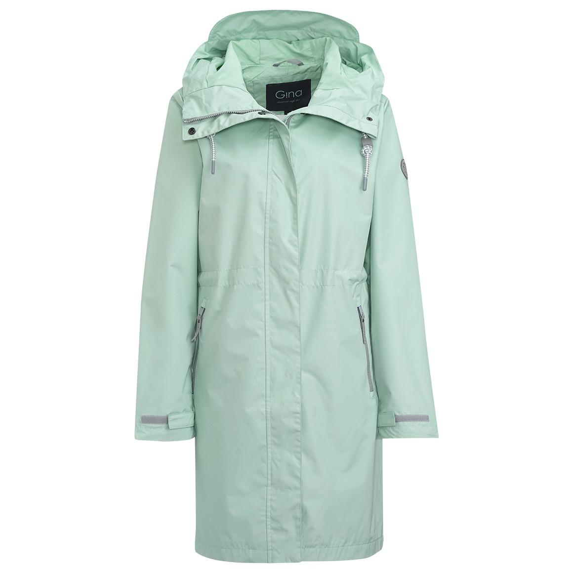 Gina Damen Parka in Unifarben salbei