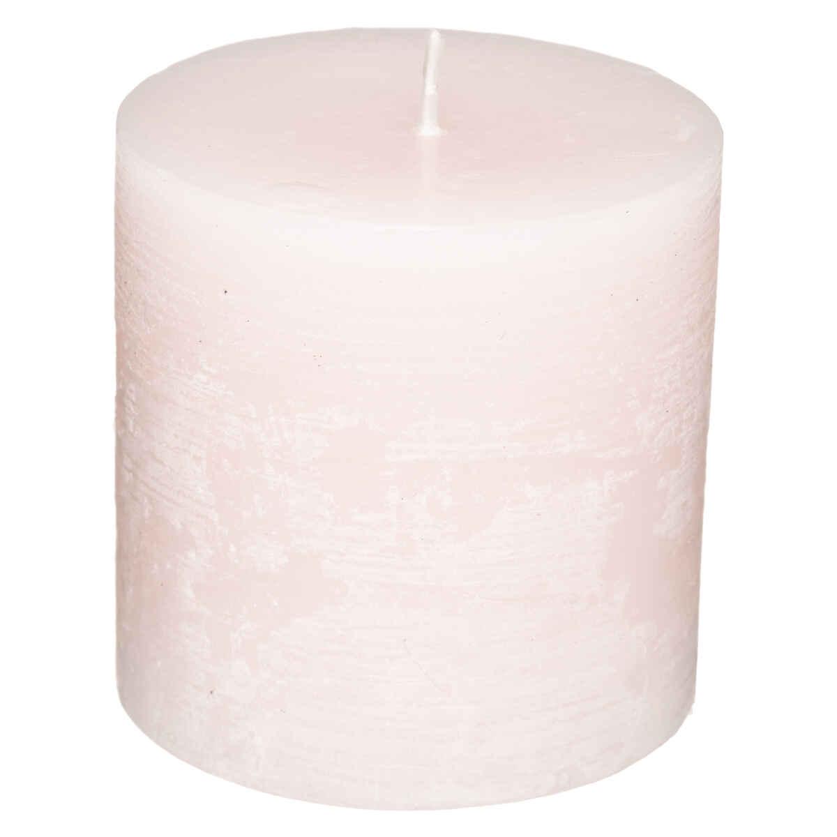 BOUGIE RONDE RUSTIC ROSE 6.7X7CM