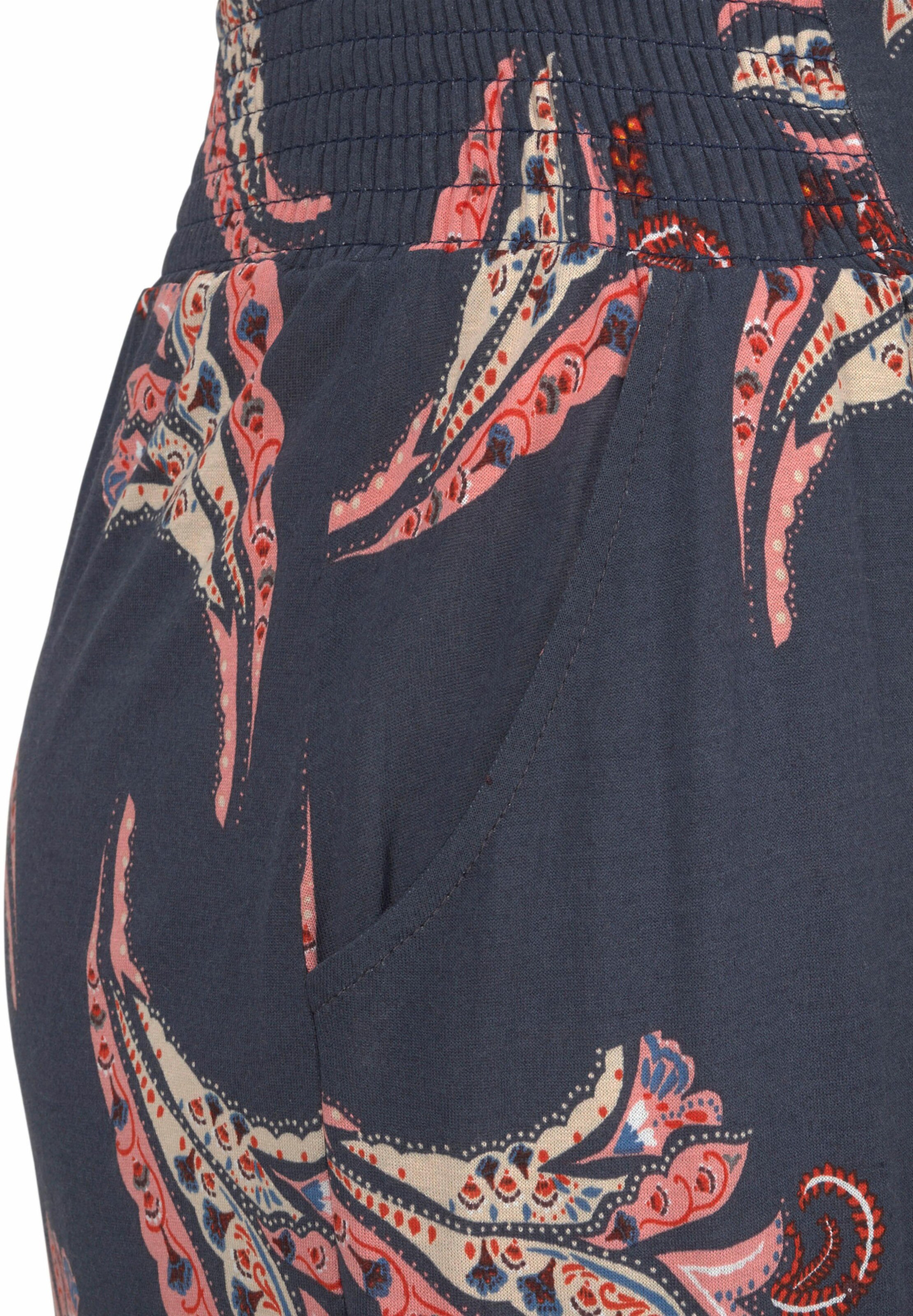 LASCANA Strandhose in marine-rosé-bedruckt